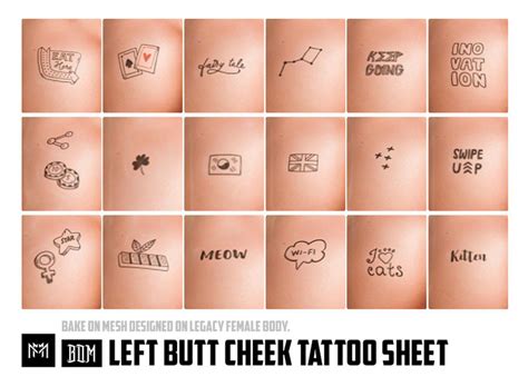 bum cheek tattoo|Butt cheek tattoo